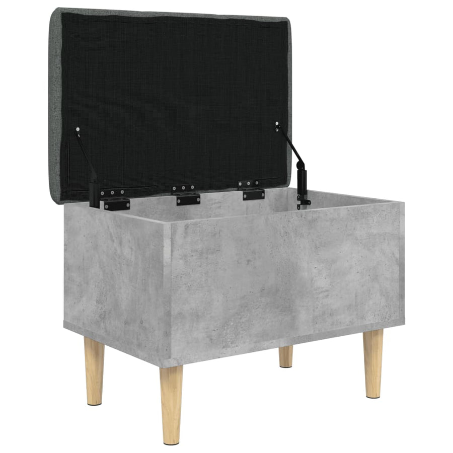 Opbergbankje Bewerkt Hout 62 x 42 x 46 cm Betongrijs