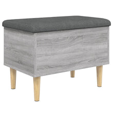 Opbergbankje 62x42x46 cm bewerkt hout grijs sonoma eikenkleurig
