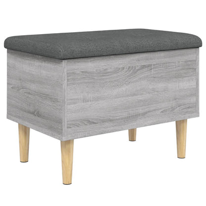 Opbergbankje 62x42x46 cm bewerkt hout grijs sonoma eikenkleurig