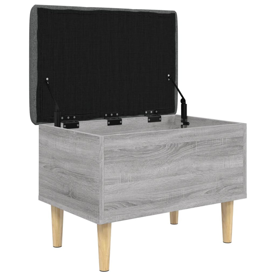 Opbergbankje 62x42x46 cm bewerkt hout grijs sonoma eikenkleurig