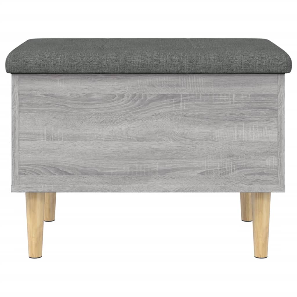 Opbergbankje 62x42x46 cm bewerkt hout grijs sonoma eikenkleurig