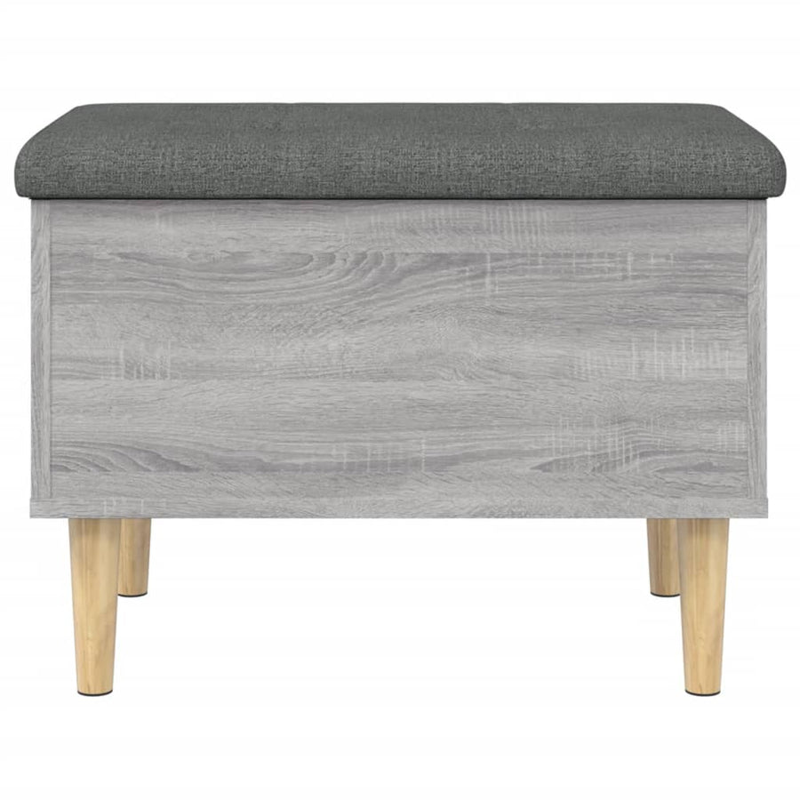 Opbergbankje 62x42x46 cm bewerkt hout grijs sonoma eikenkleurig