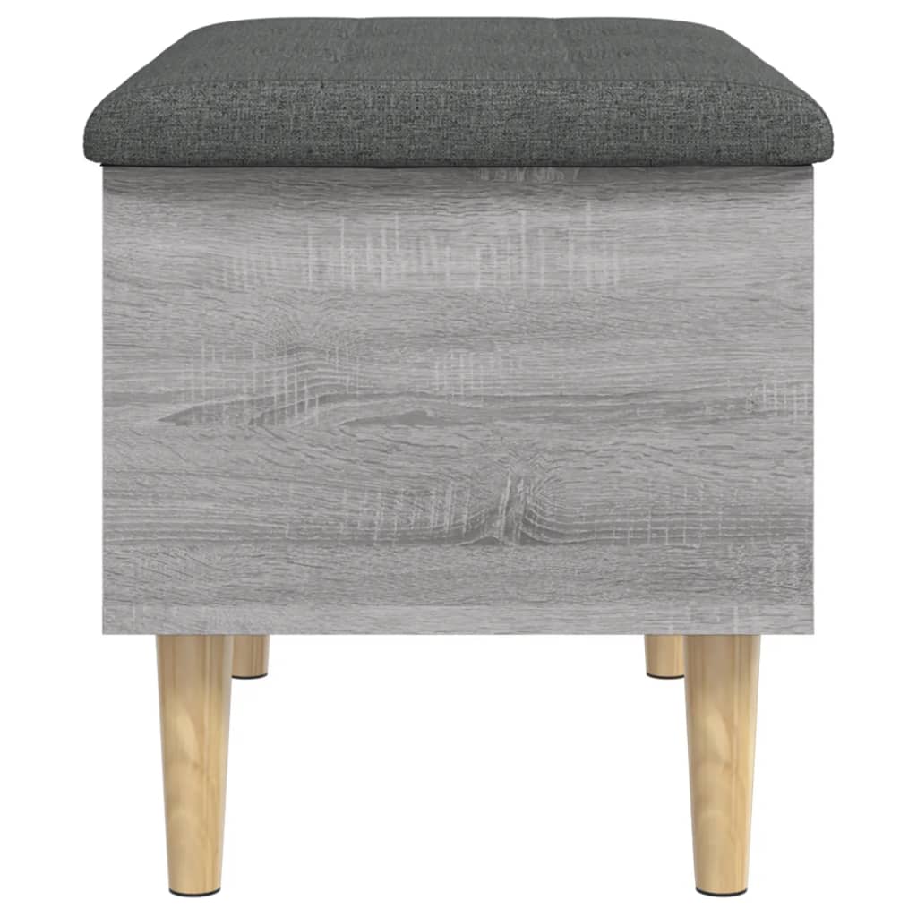 Opbergbankje 62x42x46 cm bewerkt hout grijs sonoma eikenkleurig