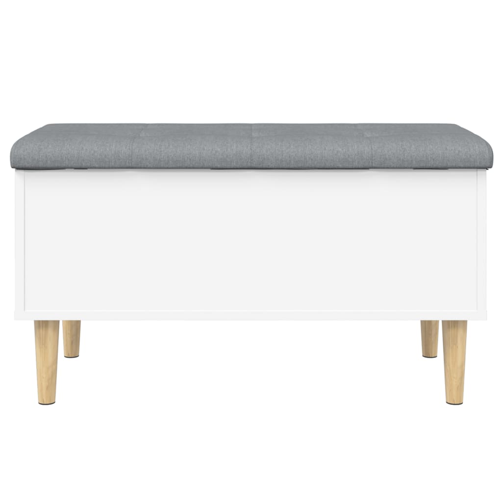Opbergbankje Bewerkt Hout 82 x 42 x 46 cm Wit