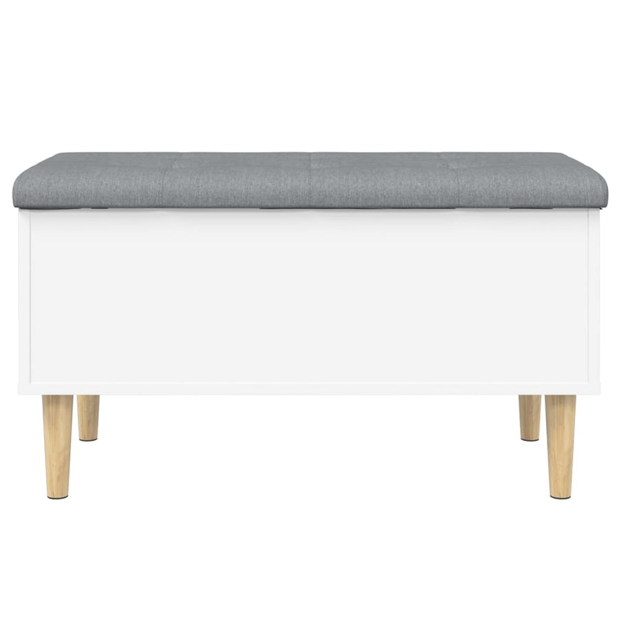 Opbergbankje Bewerkt Hout 82 x 42 x 46 cm Wit