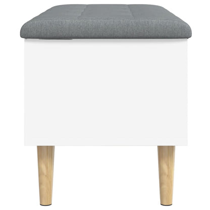 Opbergbankje Bewerkt Hout 82 x 42 x 46 cm Wit