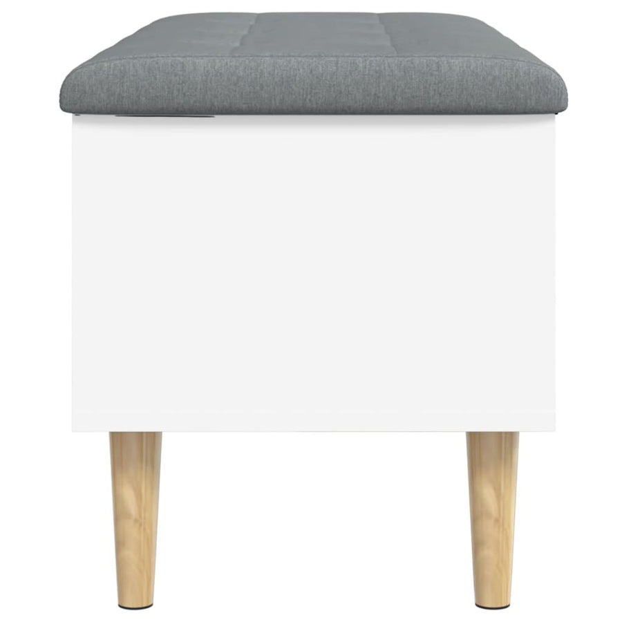 Opbergbankje Bewerkt Hout 82 x 42 x 46 cm Wit