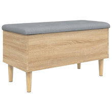 Opbergbankje 82x42x46 cm bewerkt hout sonoma eikenkleurig