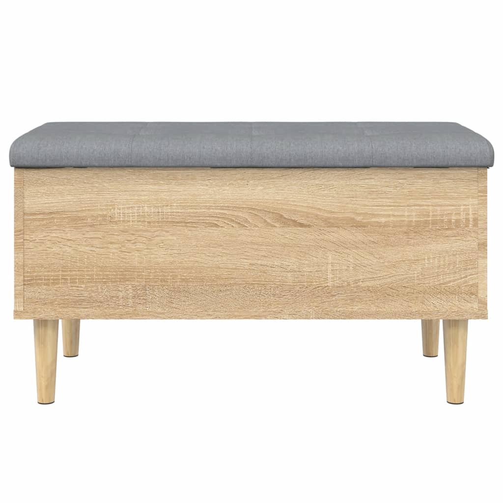 Opbergbankje 82x42x46 cm bewerkt hout sonoma eikenkleurig