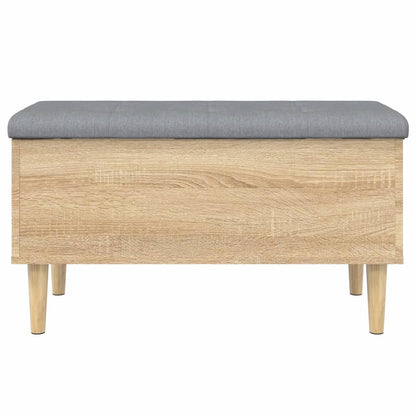 Opbergbankje 82x42x46 cm bewerkt hout sonoma eikenkleurig