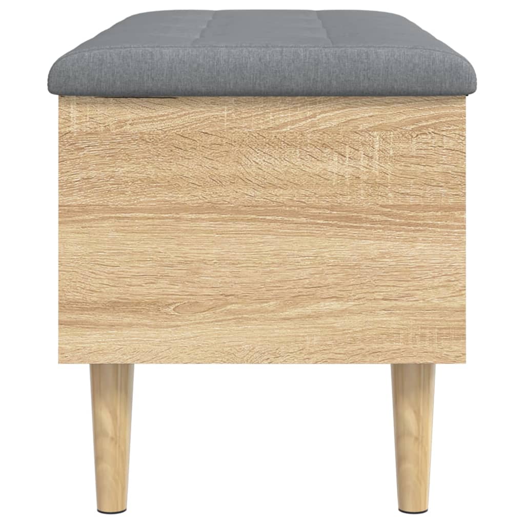 Opbergbankje 82x42x46 cm bewerkt hout sonoma eikenkleurig