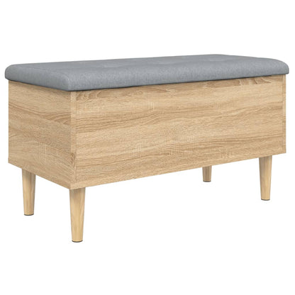 Opbergbankje 82x42x46 cm bewerkt hout sonoma eikenkleurig