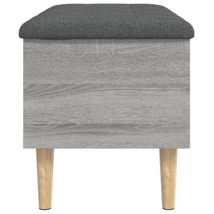 Opbergbankje 82x42x46 cm bewerkt hout grijs sonoma eikenkleurig