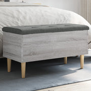 Opbergbank 82x42x46 cm bewerkt hout grijs