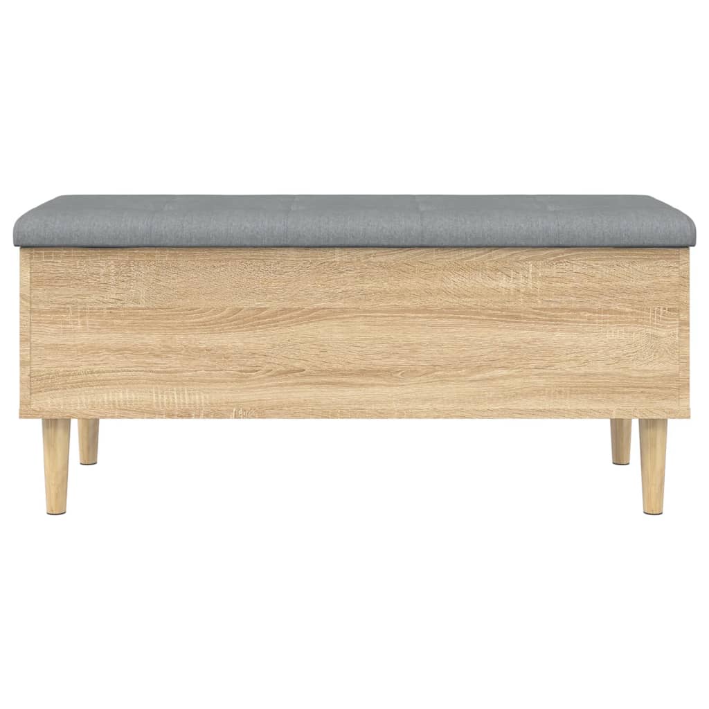 Opbergbankje 102x42x46 cm bewerkt hout sonoma eikenkleurig