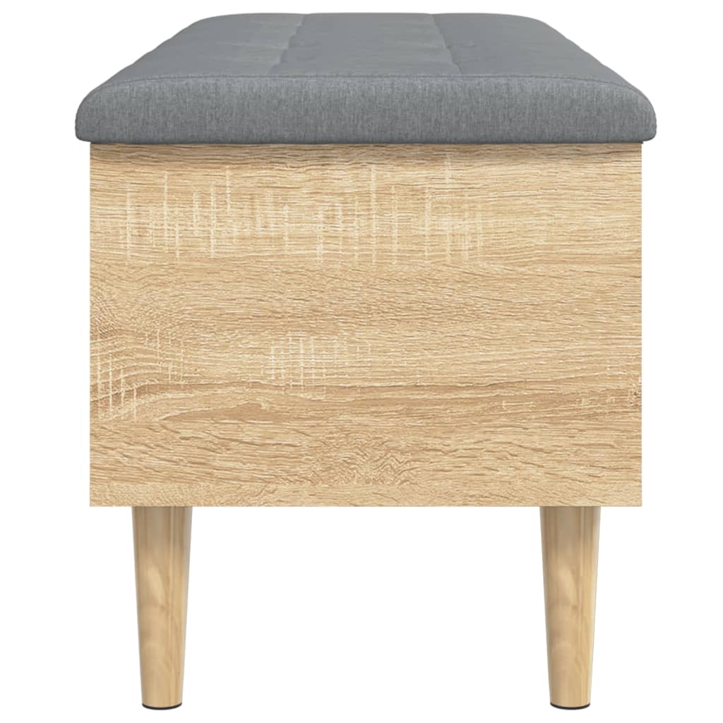 Opbergbankje 102x42x46 cm bewerkt hout sonoma eikenkleurig