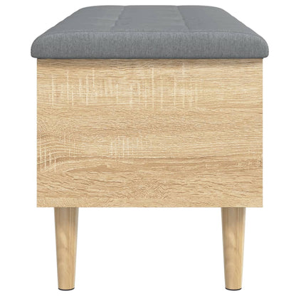 Opbergbankje 102x42x46 cm bewerkt hout sonoma eikenkleurig