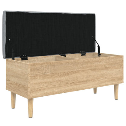 Opbergbankje 102x42x46 cm bewerkt hout sonoma eikenkleurig