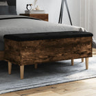 Opbergbankje 102x42x46 cm bewerkt hout eikenkleurig