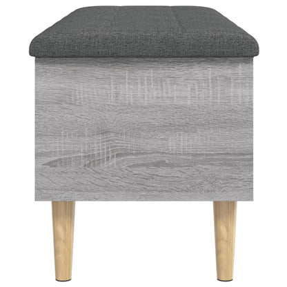 Opbergbankje 102x42x46 cm bewerkt hout grijs sonoma eikenkleur