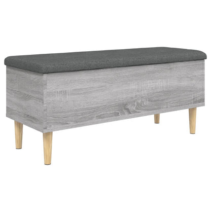 Opbergbankje 102x42x46 cm bewerkt hout grijs sonoma eikenkleur