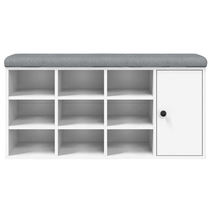 Schoenenbank 102X32X50 Cm Bewerkt Hout Wit