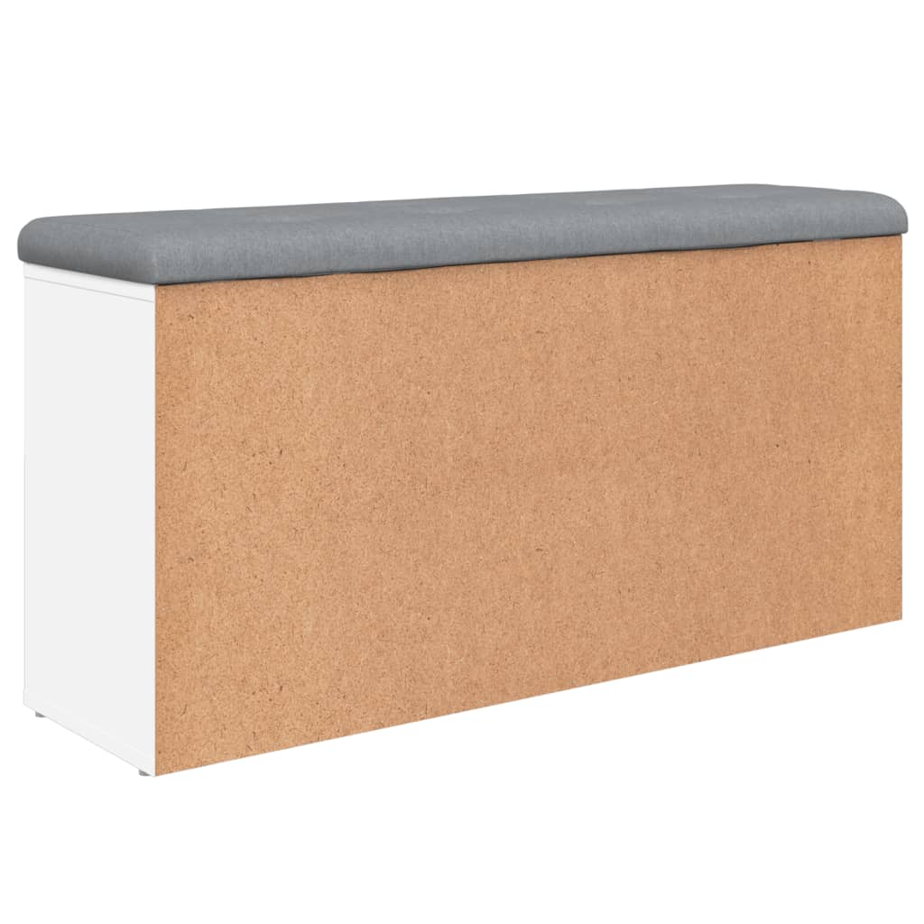 Schoenenbank 102X32X50 Cm Bewerkt Hout Wit