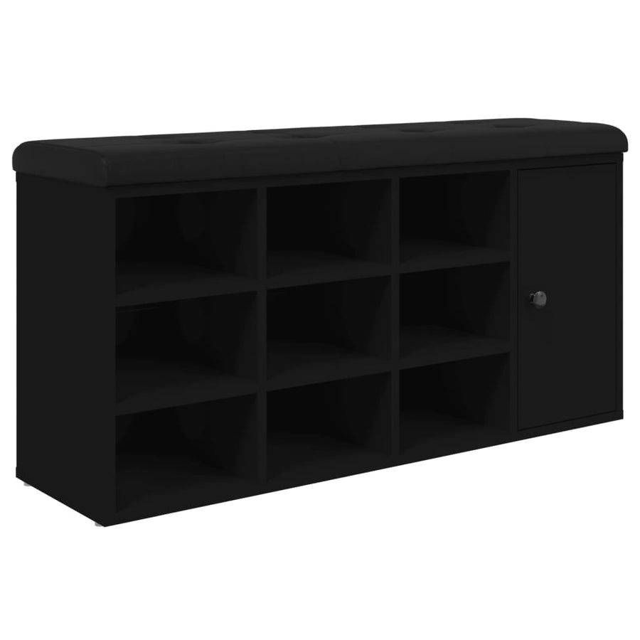 Schoenenbank 102X32X50 Cm Bewerkt Hout Zwart