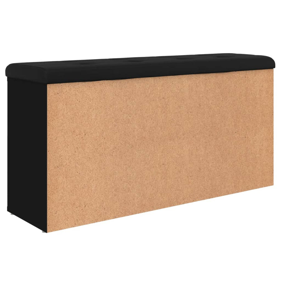 Schoenenbank 102X32X50 Cm Bewerkt Hout Zwart
