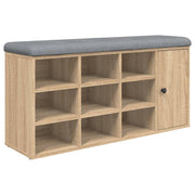 Schoenenbank 102x32x50 cm bewerkt hout sonoma eiken