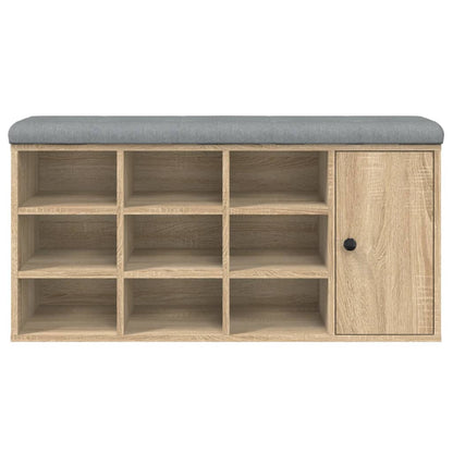 Schoenenbank 102X32X50 Cm Bewerkt Hout Kleurig Sonoma eiken