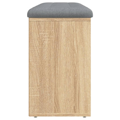 Schoenenbank 102X32X50 Cm Bewerkt Hout Kleurig Sonoma eiken