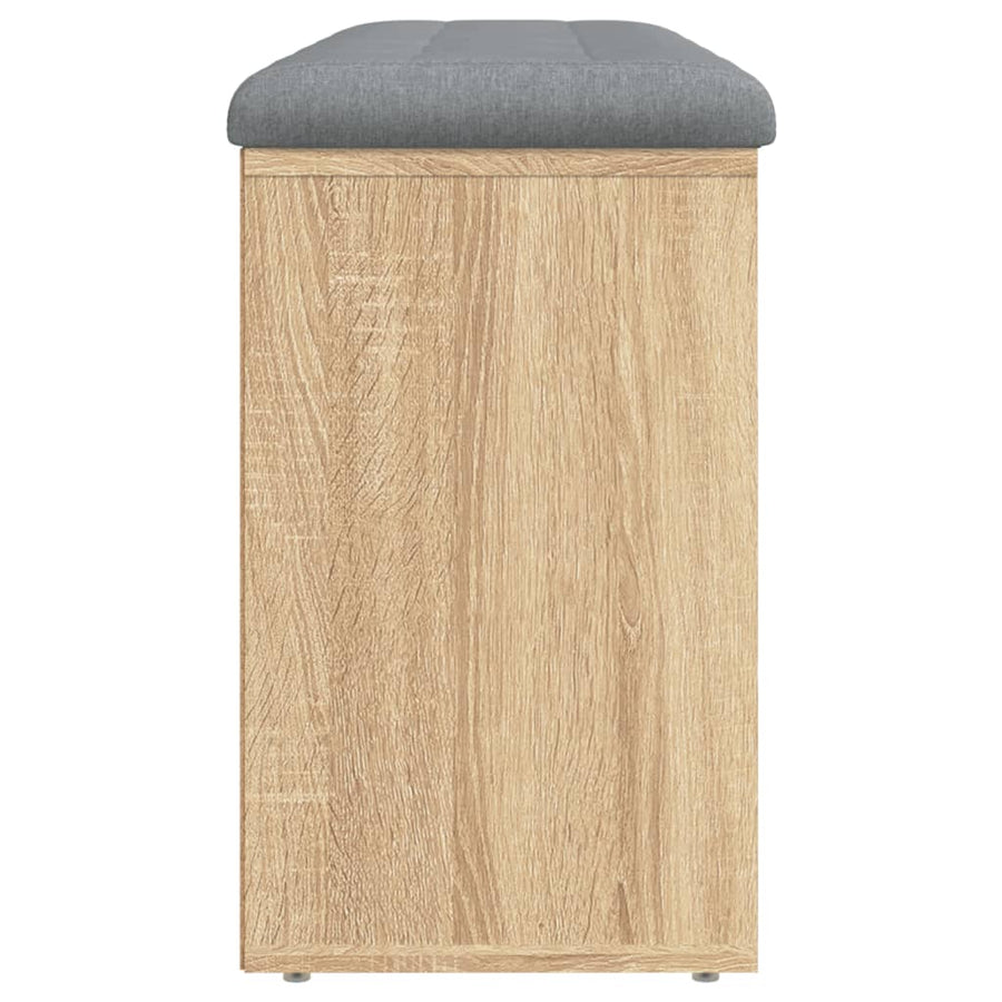 Schoenenbank 102X32X50 Cm Bewerkt Hout Kleurig Sonoma eiken