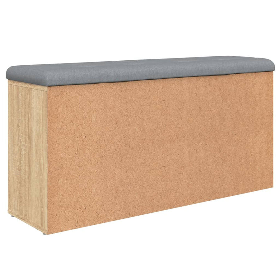 Schoenenbank 102X32X50 Cm Bewerkt Hout Kleurig Sonoma eiken