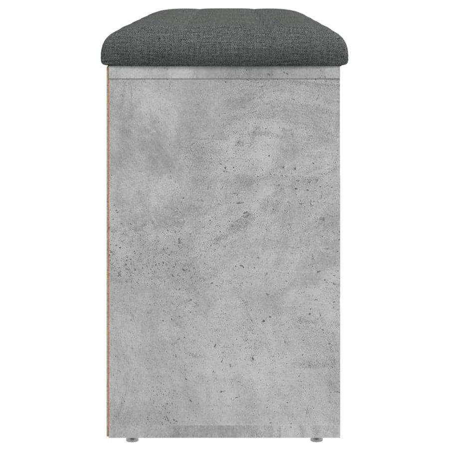 Schoenenbank 102X32X50 Cm Bewerkt Hout Betongrijs