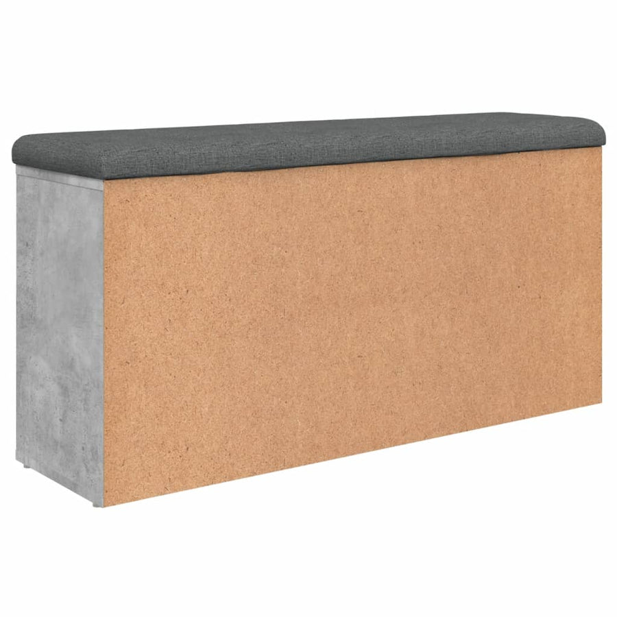 Schoenenbank 102X32X50 Cm Bewerkt Hout Betongrijs