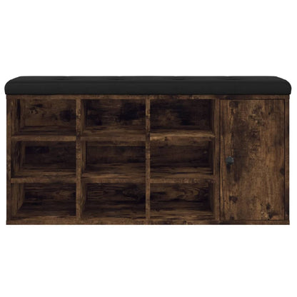 Schoenenbank 102X32X50 Cm Bewerkt Hout Kleurig Gerookt eiken