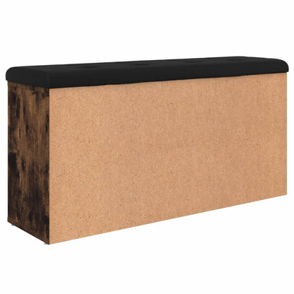 Schoenenbank 102X32X50 Cm Bewerkt Hout Kleurig Gerookt eiken