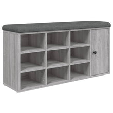 Schoenenbank 102X32X50 Cm Bewerkt Hout Eikenkleur Grijs sonoma