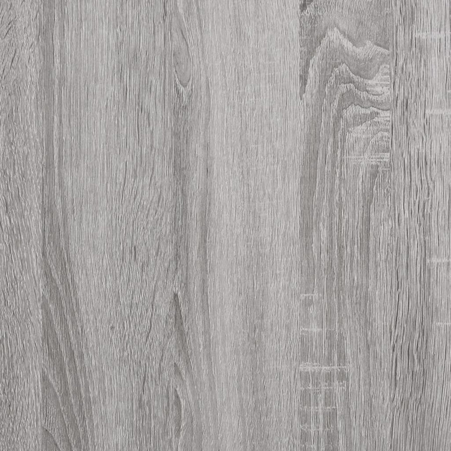 Schoenenbank 102X32X50 Cm Bewerkt Hout Eikenkleur Grijs sonoma