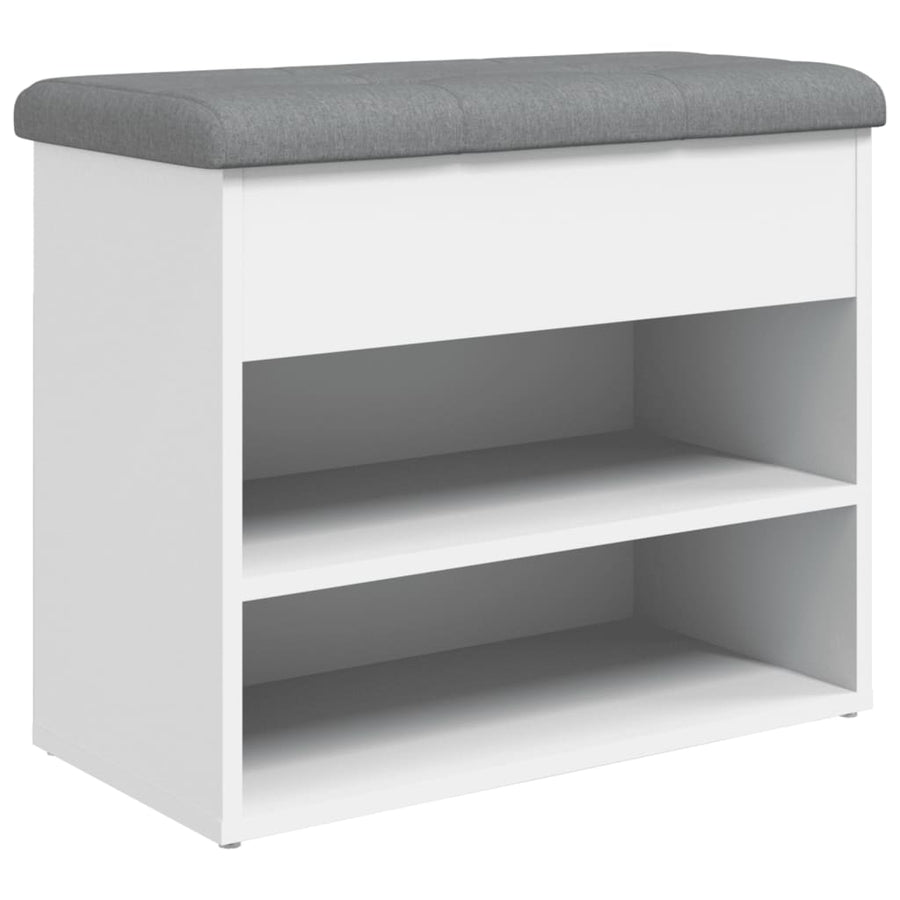 Schoenenbankje 62X32X50 Cm Bewerkt Hout Wit