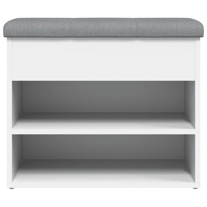 Schoenenbankje 62X32X50 Cm Bewerkt Hout Wit