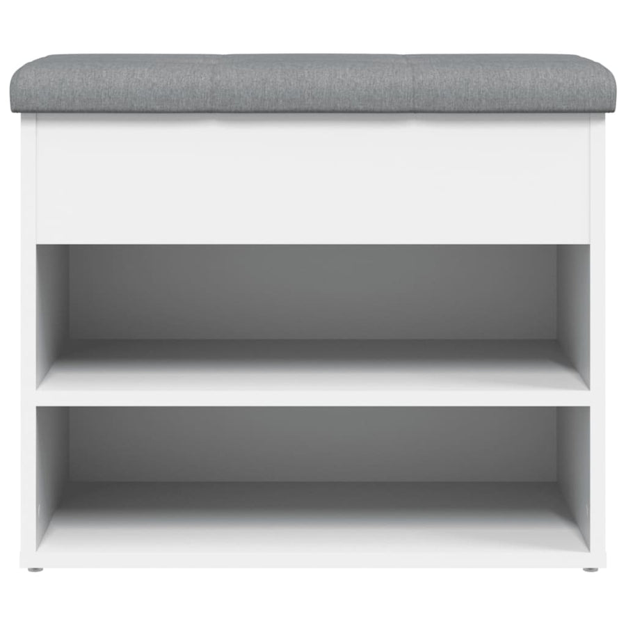 Schoenenbankje 62X32X50 Cm Bewerkt Hout Wit