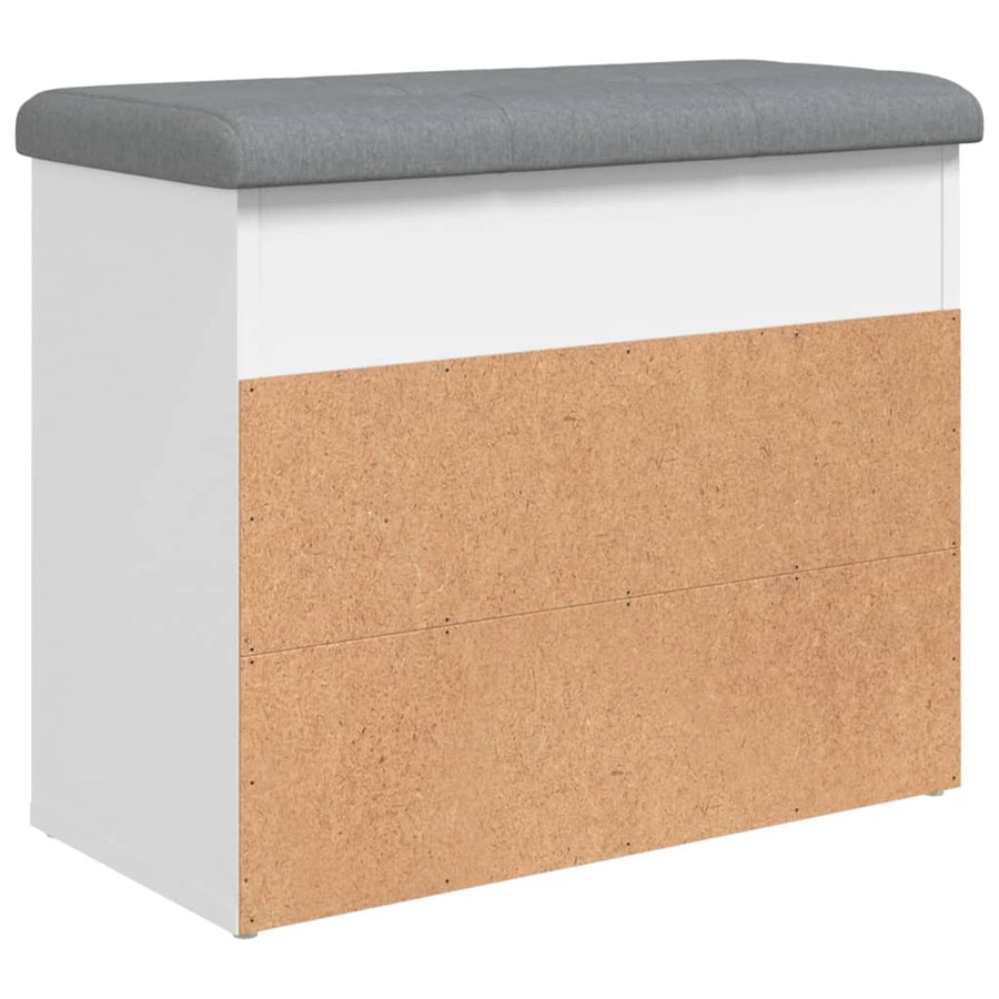 Schoenenbankje 62X32X50 Cm Bewerkt Hout Wit