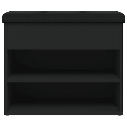 Schoenenbankje 62X32X50 Cm Bewerkt Hout Zwart