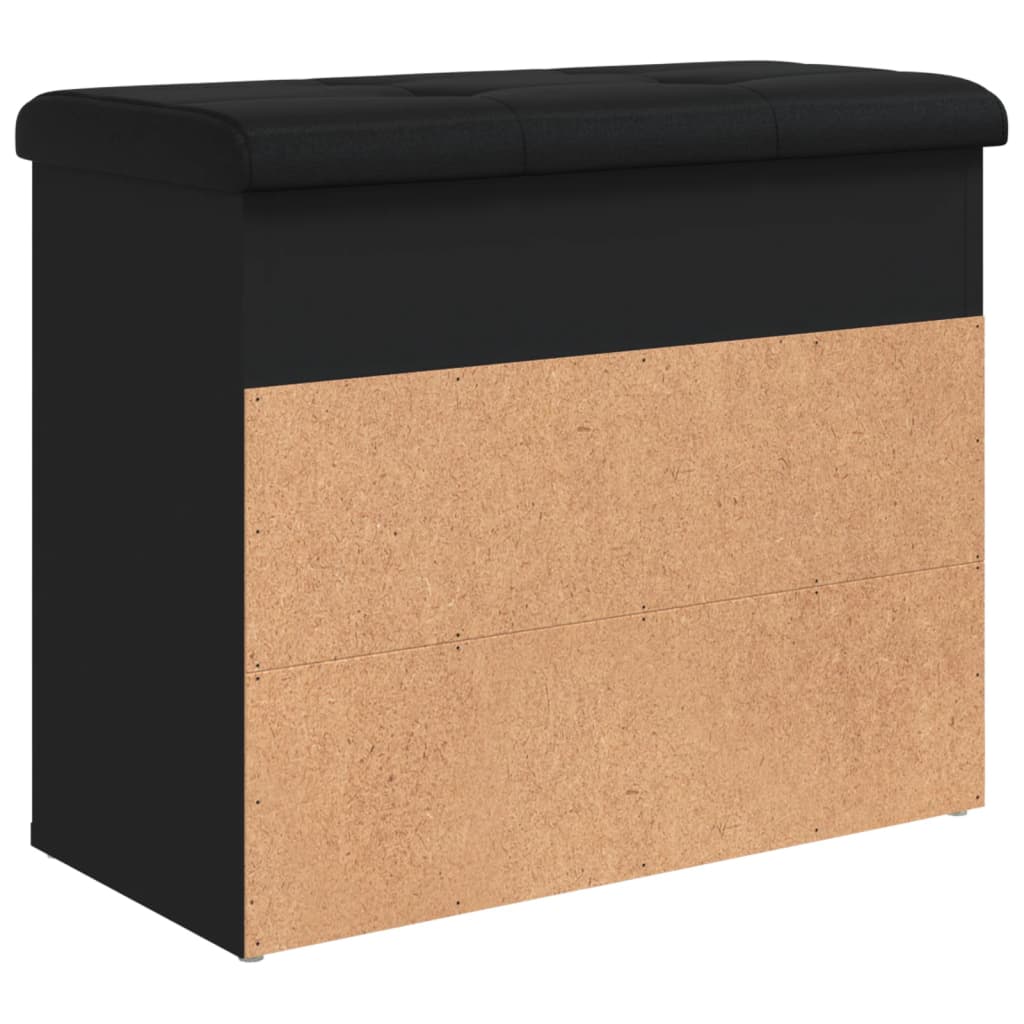 Schoenenbankje 62X32X50 Cm Bewerkt Hout Zwart