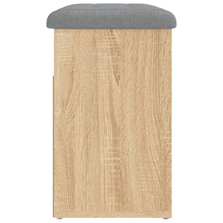 Schoenenbankje 62X32X50 Cm Bewerkt Hout Kleurig Sonoma eiken