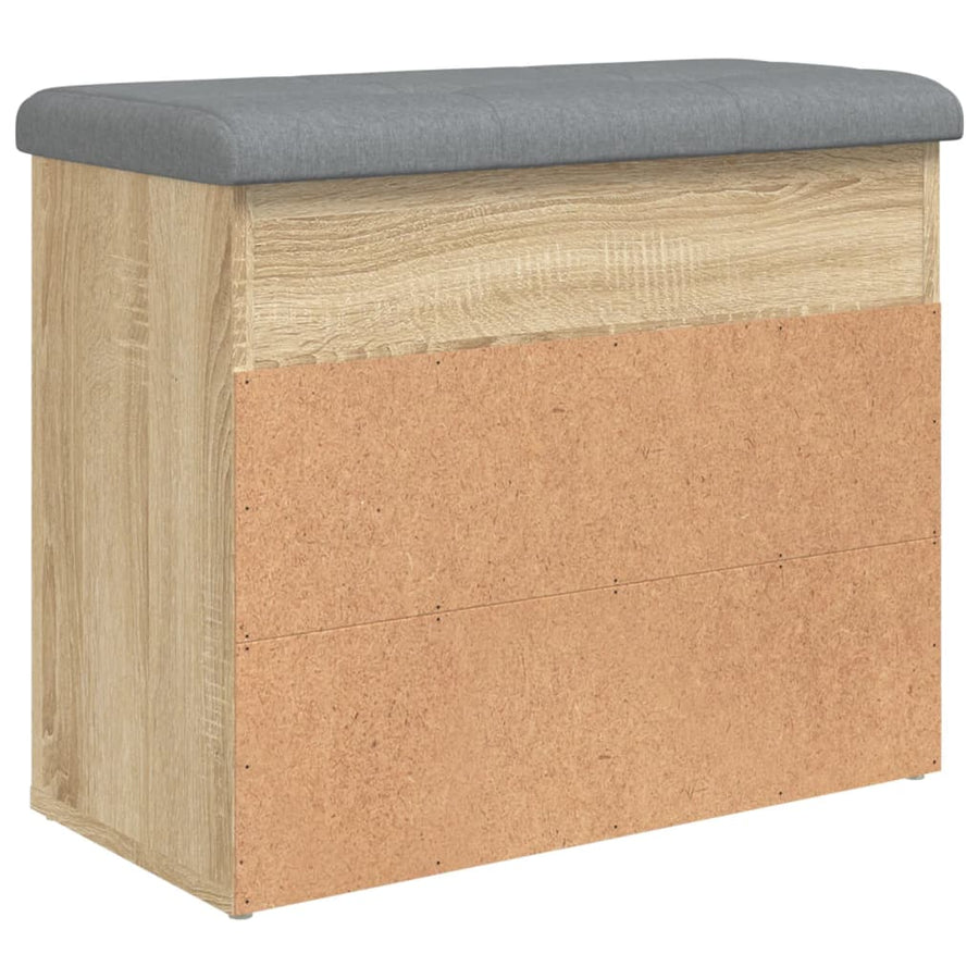 Schoenenbankje 62X32X50 Cm Bewerkt Hout Kleurig Sonoma eiken