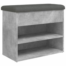 Schoenenbankje 62X32X50 Cm Bewerkt Hout Betongrijs