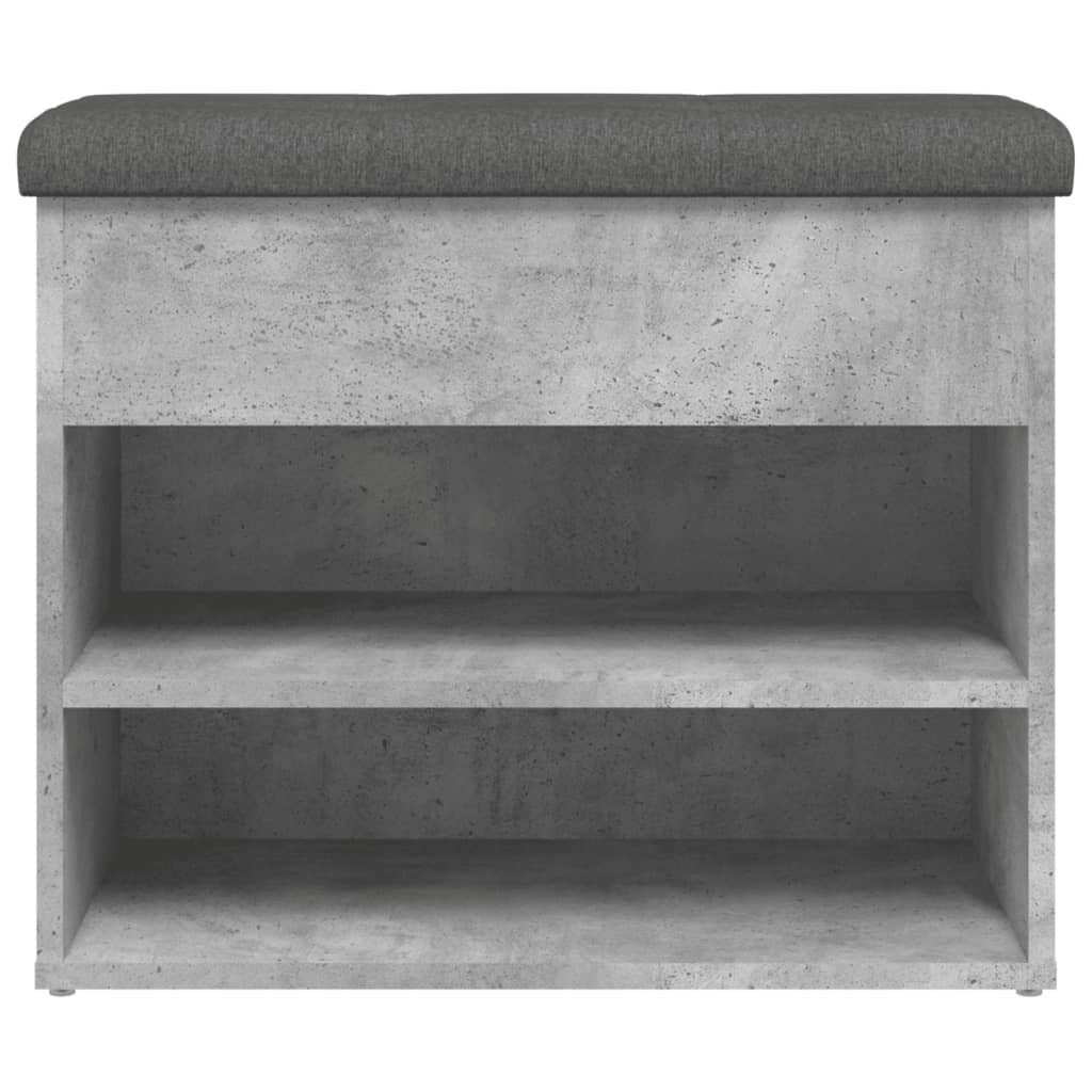 Schoenenbankje 62X32X50 Cm Bewerkt Hout Betongrijs